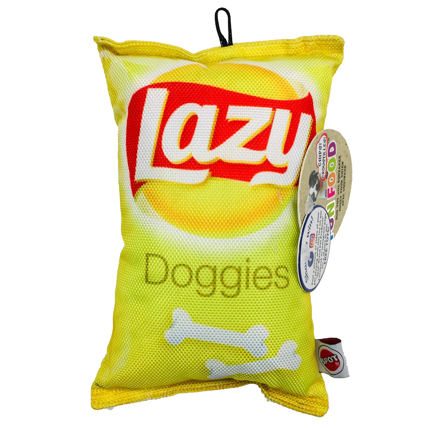 Fun Food Lazy Doggie Chips 8" Dog Toy