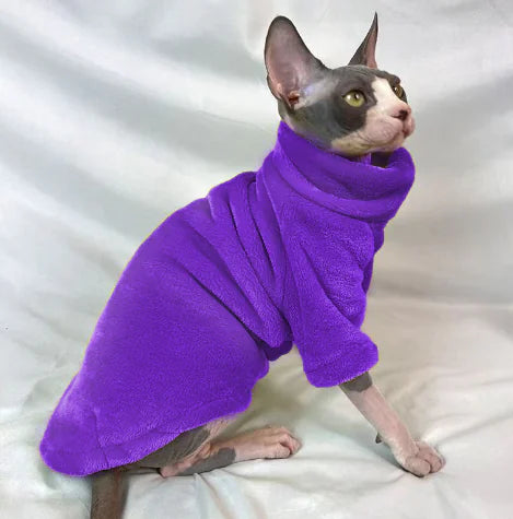 Fleece T-Shirt for Sphynx Cat - Cat/Dog Clothes