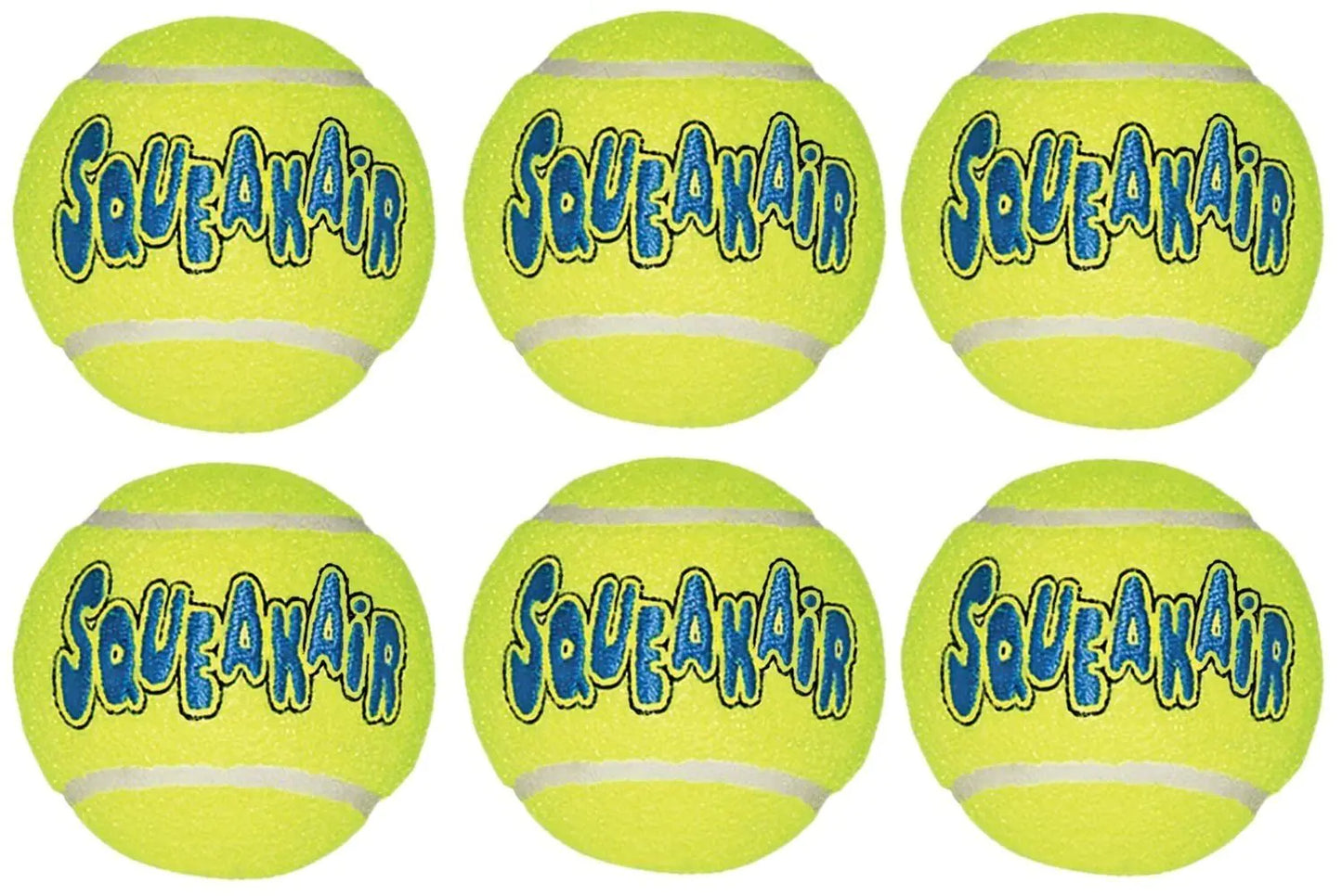 KONG Air Dog Squeak air Tennis Ball Dog Toy Large Yellow 6 Count